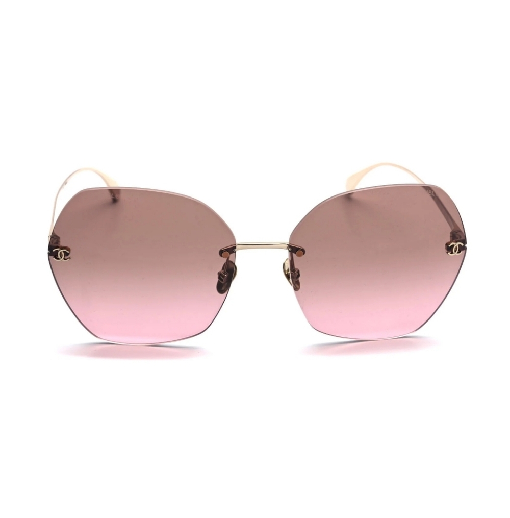 Chanel 4271-T Titanium Polorized Gold Pink Pink Sunglasses
